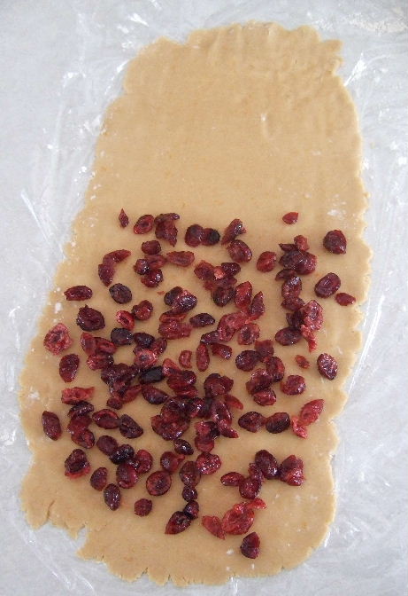 dough with cranberries